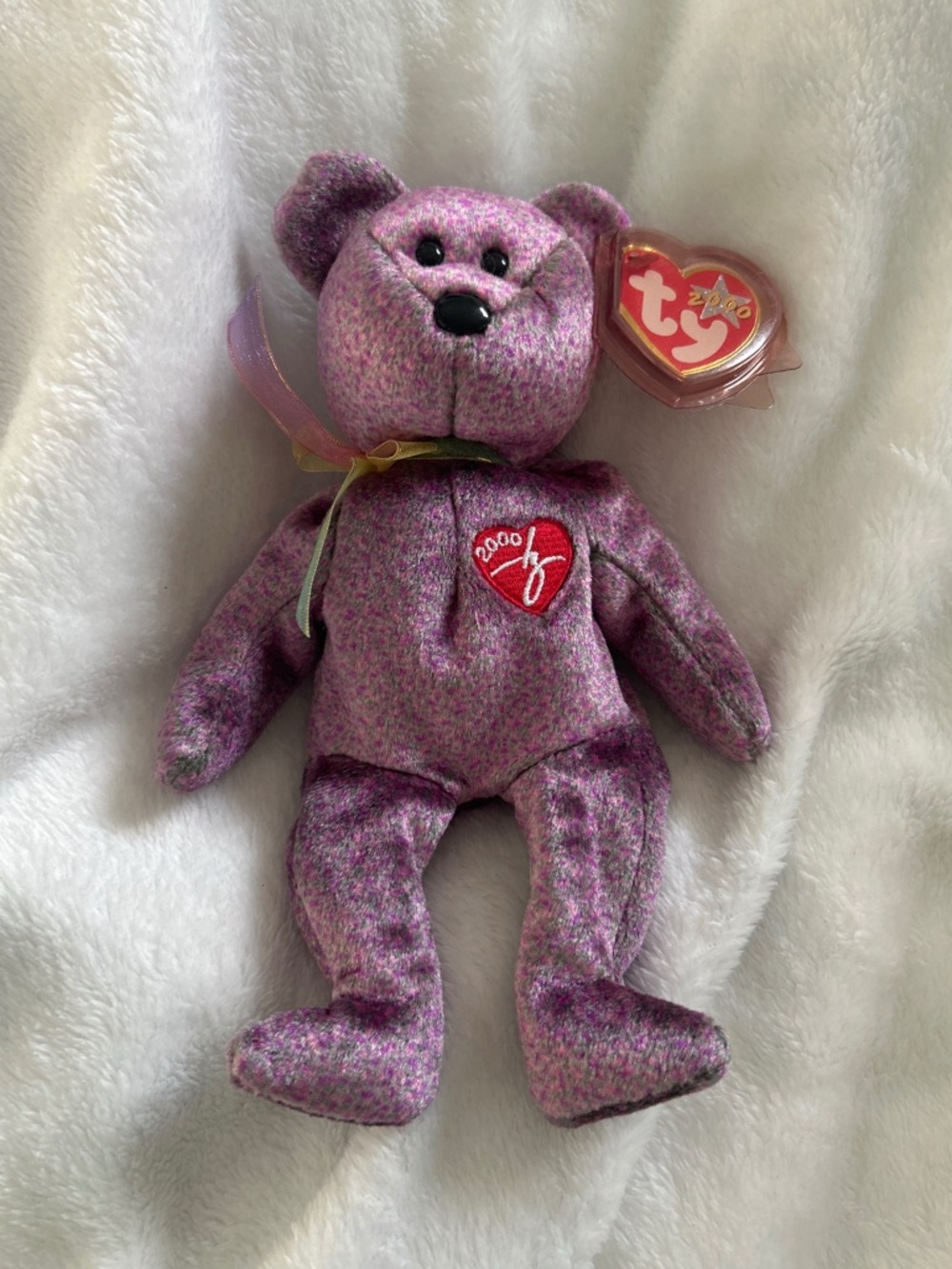 Ty Beanie Baby 2000 Signature Bear 6th Generation Ships Tag Protected